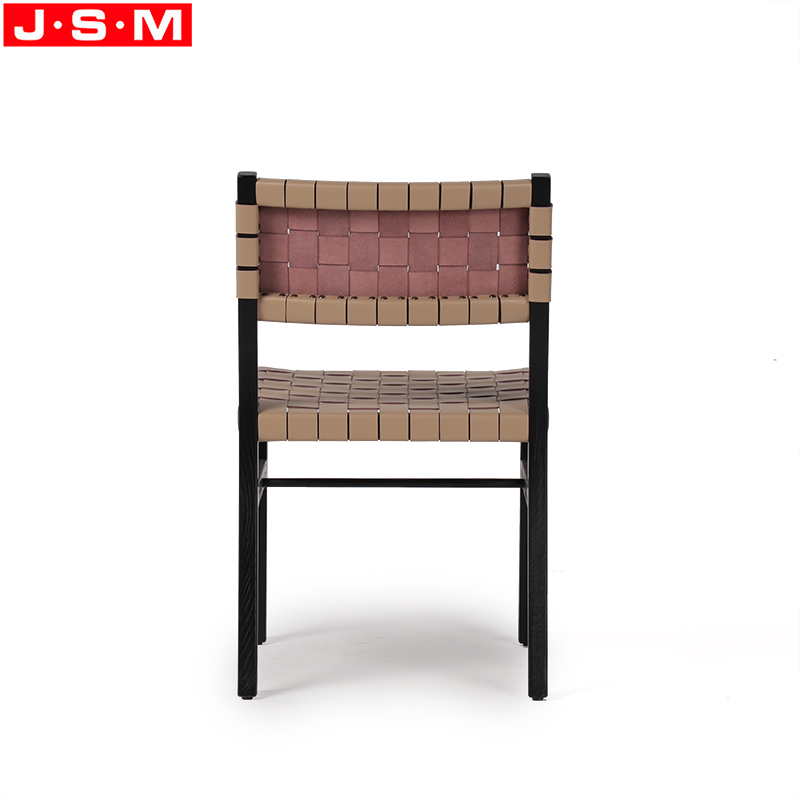 wood leather dining chairs