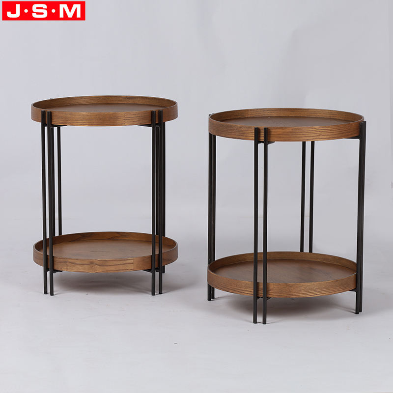 Nordic Side Table Living Room Stool Coffee Double Layer Tea Table