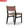 Italian Style Modern Home Office Restaurant Cafe Wood Leather Dining Chairs