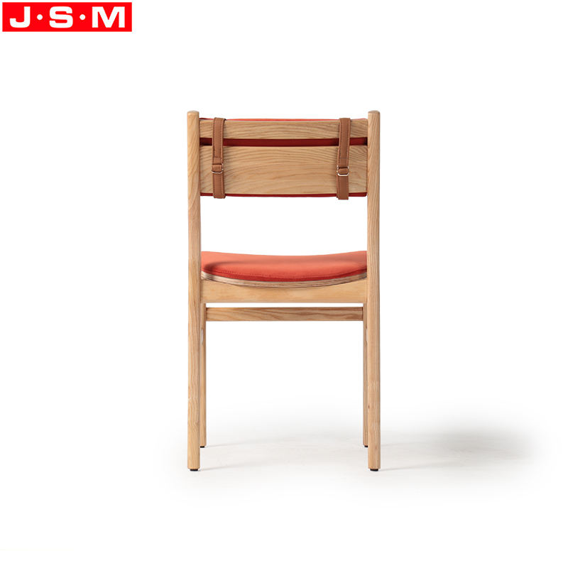 Modern Retro Solid Wood Chair Backrest Cushion Soft Simple Luxurious Home Restaurant Dining Chair