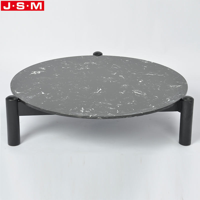Nordic Modern Rock Slab Tea Table Designed Living Room Solid Wood Coffee Table