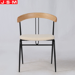 New Product Commercial Dining Room Metal Frame Cushion Seat Dining Chair