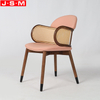 Hotel Wooden Dining Room Home Cushion Seat Dining Chairs With Black Legs
