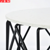 Metal Living Room Rock Slab Table Top Coffee White Round Tea Table