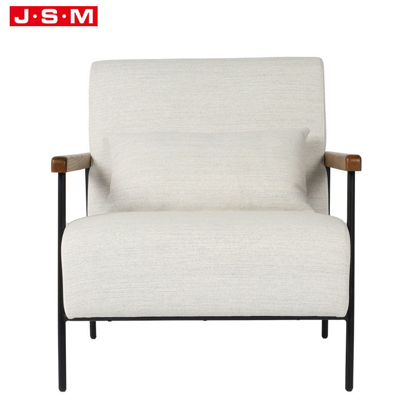 Single Recliner Sofa Fabric Leisure Lounge Arm Chair Armchair Metal Leg Accent Chair For Living Room