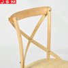 Modern Patio Outdoor Garden Christmas Wedding Beige Solid Wood High Back Dining Chair