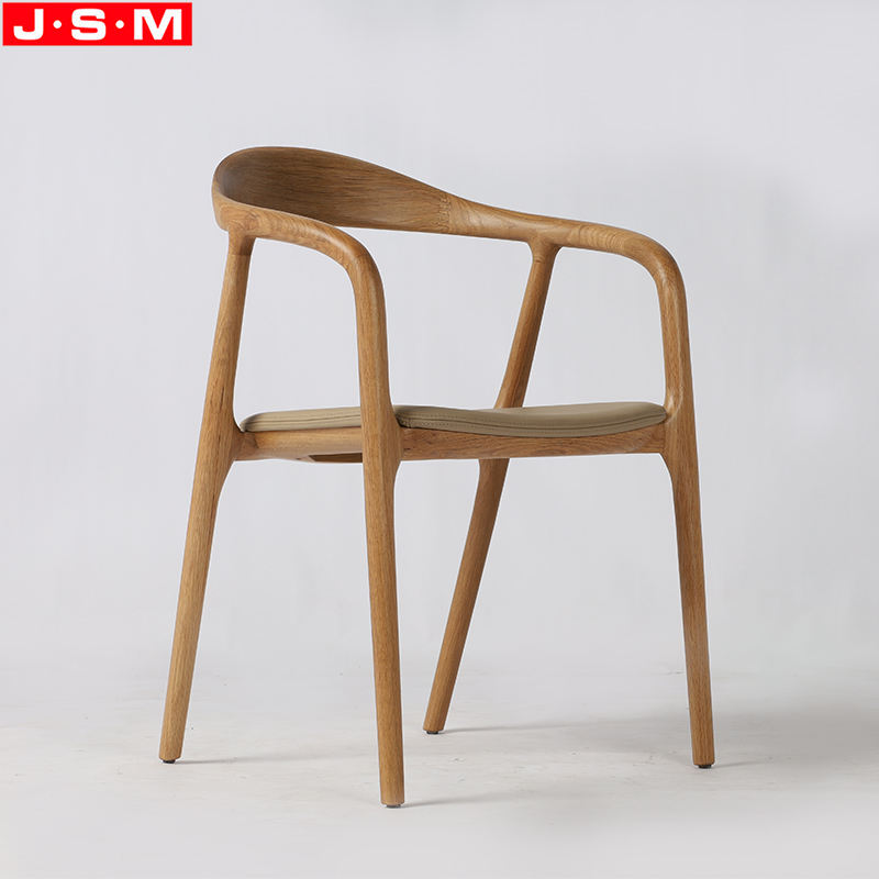 White Oak Frame Home Furniture Cushion Restaurant Wood High Back Dining Chairs