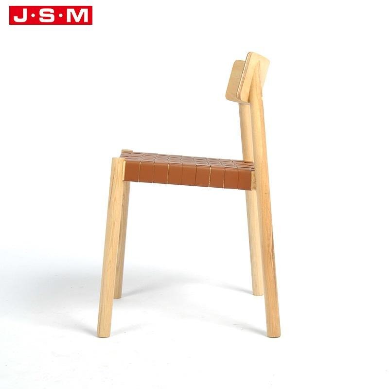 Classic Design Modern Luxury Velvet Christmas Brown Leather Wood Room Woven Artificial Leather Dining Chair