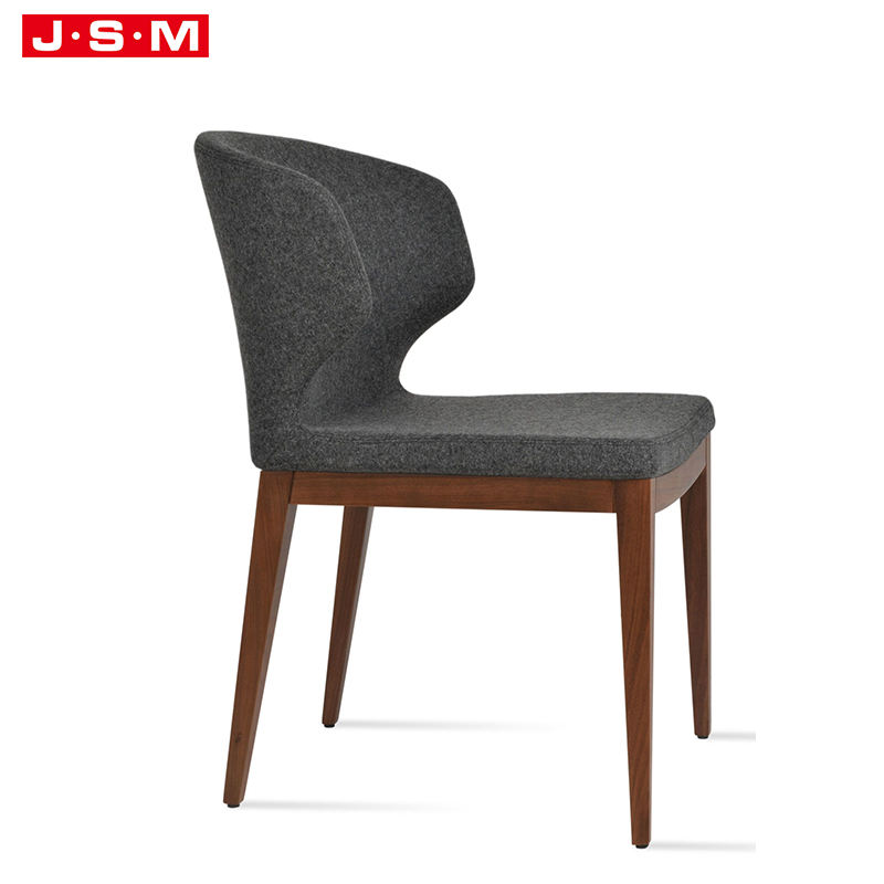 Comfortable Molded Foam Wooden Room Furniture Dinning Fabric Ash Timber Dining Chair