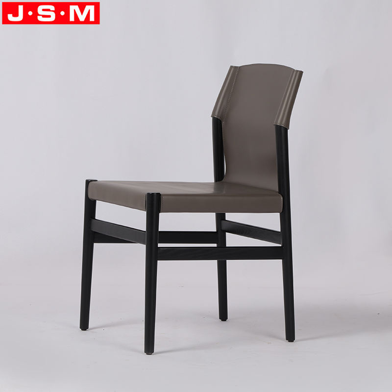 High Quality Hard PU Dining Room Chair Saddle Leather Dinning Chair