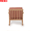 Modern Wholesale Bedroom Balcony Ash Frame Fabric Upholstery Leisure Rocking Chair Armchair