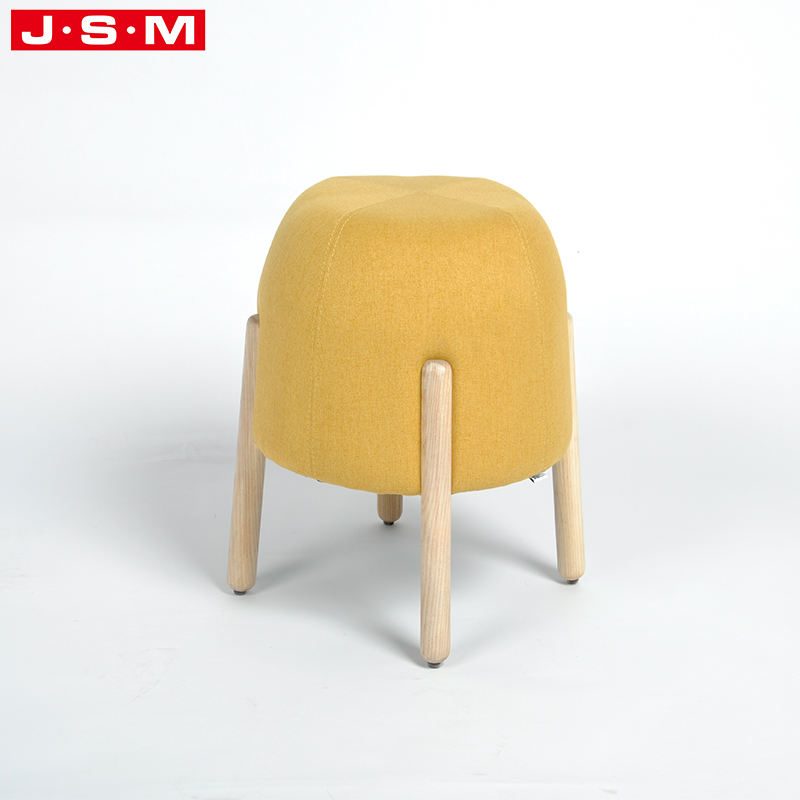 Top Selling Yellow Ottoman Bench Stool Wood Long Velvet Office Home Goods Puff Footstool Ottoman