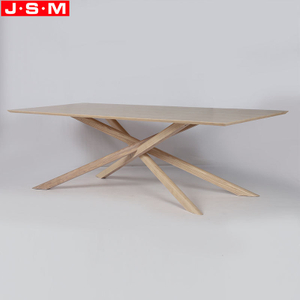 High Quality Simple Design Living Room Ash Timber Base Dining Table