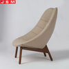 Wooden Base Comfortable Molded Foam Leisure Chair Living Room High Back Armchair
