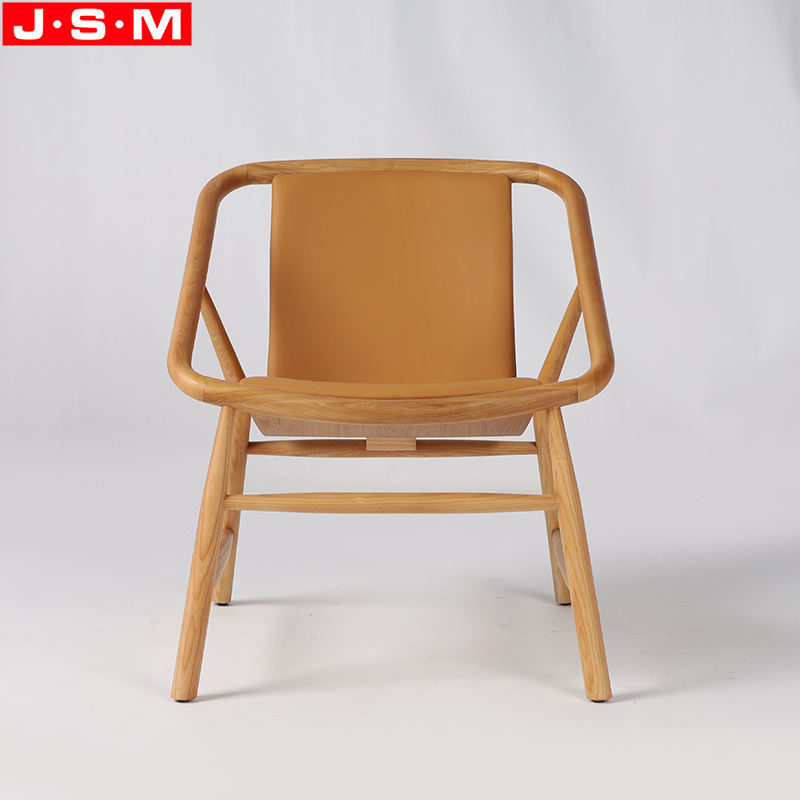 Nordic Relax Classic Fabric Cushion Chinese Vintage Wooden Armchair