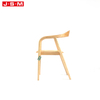 American Luxury Relax Fabric And Wooden Lounge Chair Wood Restaurant Chair