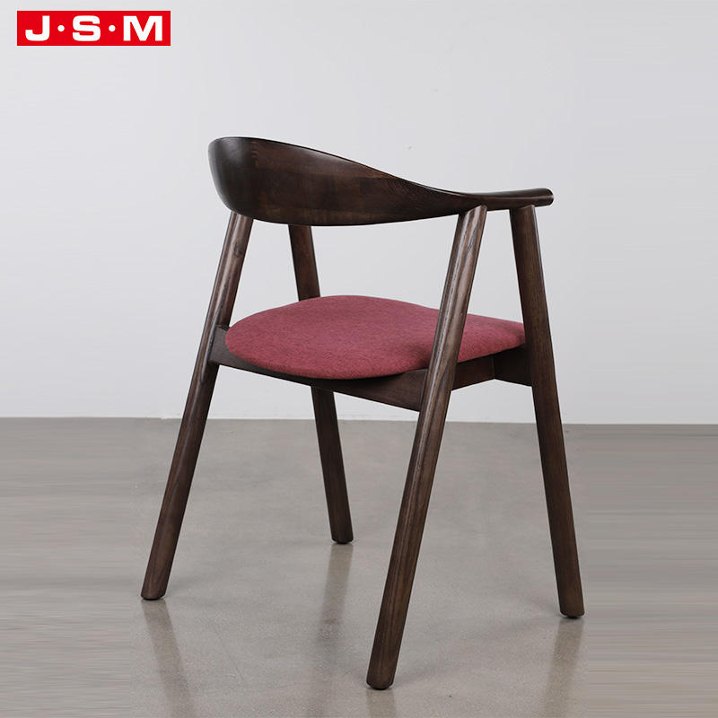 Modern Brown Wood Furniture Metal Dining Chair Low Back Dining Chair