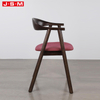 Modern Restaurant Hotel Wood High Back Cushion Seat Black Ash Timber Frame Dining Chair For Dining