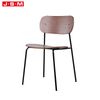 New Products Small Round High Back Soft Buff Wooden Dining Chair