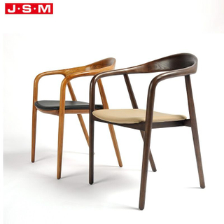 Best Selling Items Customized Modern Style 4 Legged Wooden Stool Dining Chair Solid Wood Hotel Armrest Chairs Dining Chair