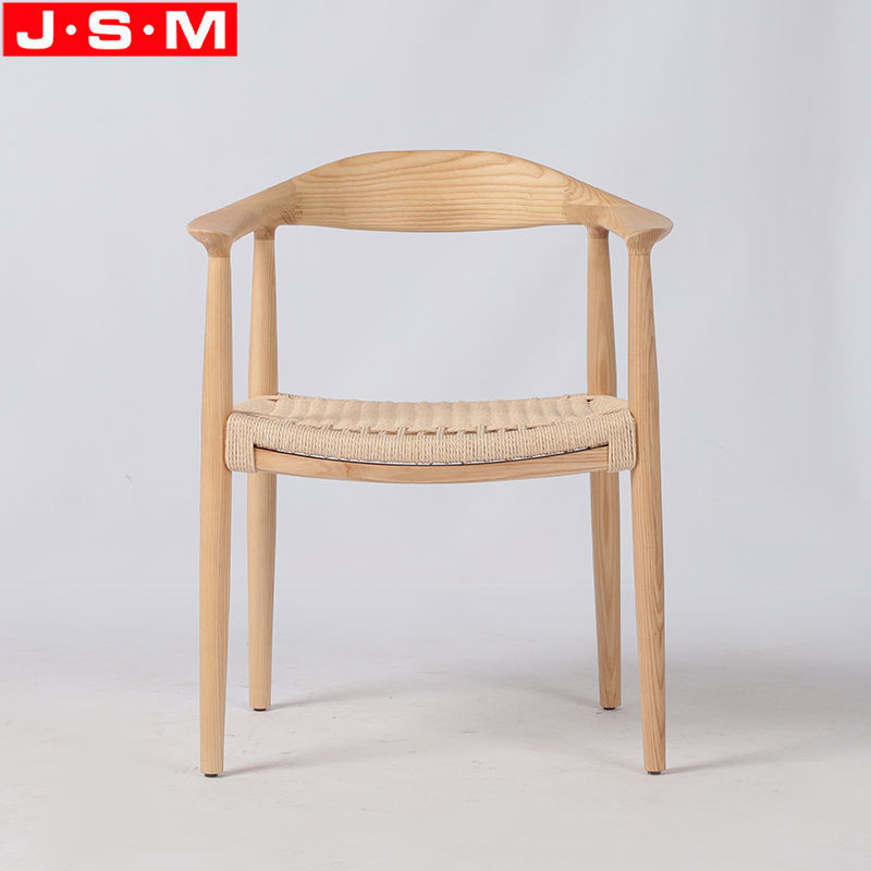 Wholesale Paper Rope Woven Wood Dining Chairs Restaurant Dining Chair