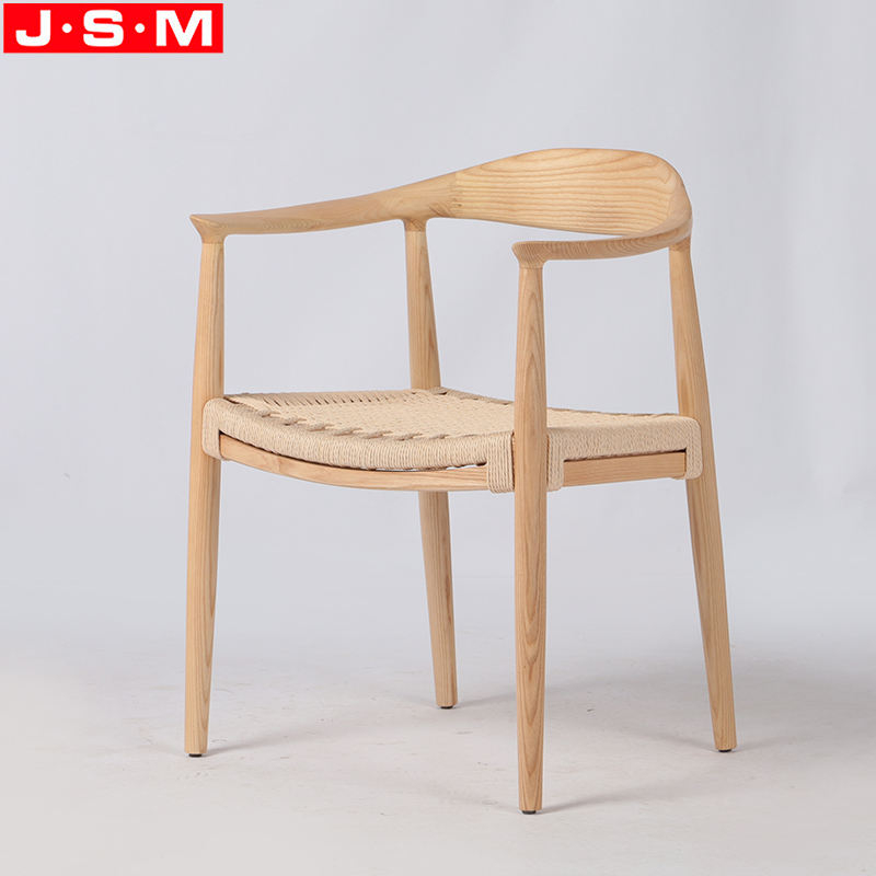 Wholesale Paper Rope Woven Wood Dining Chairs Restaurant Dining Chair