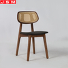 Restaurant Home Furniture Plastic Rattan Back Dining Chair With Ash Timber Frame