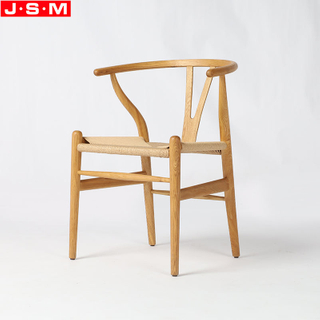 Good Quality Paper Rope Seat Ash Timber Frame Solid Wood Dining Chairs