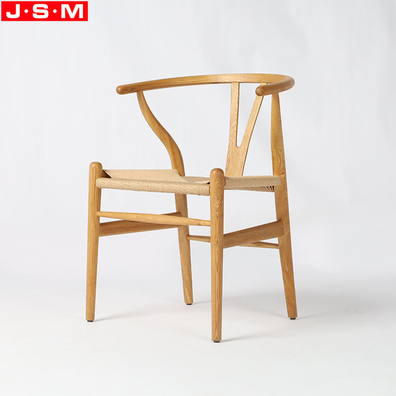 Good Quality Paper Rope Seat Ash Timber Frame Solid Wood Dining Chairs