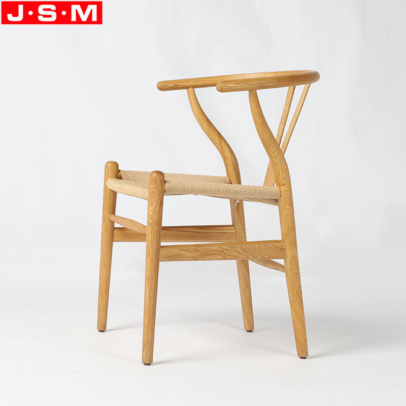 Good Quality Paper Rope Seat Ash Timber Frame Solid Wood Dining Chairs