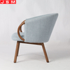 Modern Arm Upholstered Armchair Wooden Accent Chair With Foam And Fabric