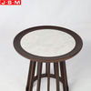 Round Rock Slab Table Top Coffee Table Modern Wooden Ash Timber Base Tea Table