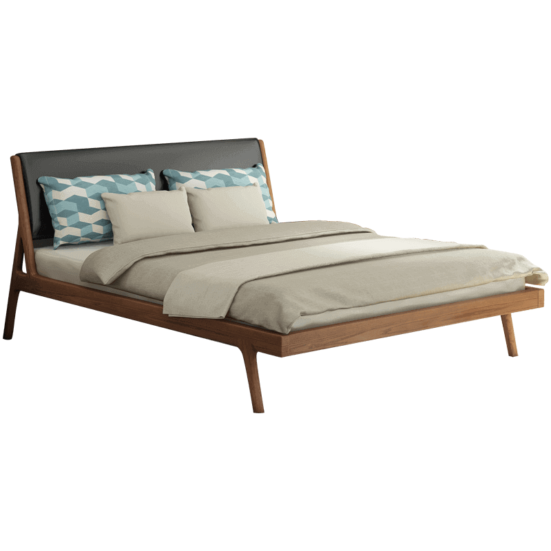Luxury Modern Hotel Furniture Foam And Fabric Headboard Wooden Reclining Bed