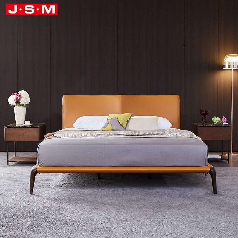 Bedroom Furniture Foam And Fabric Headboard Wooden Frame Double Bed