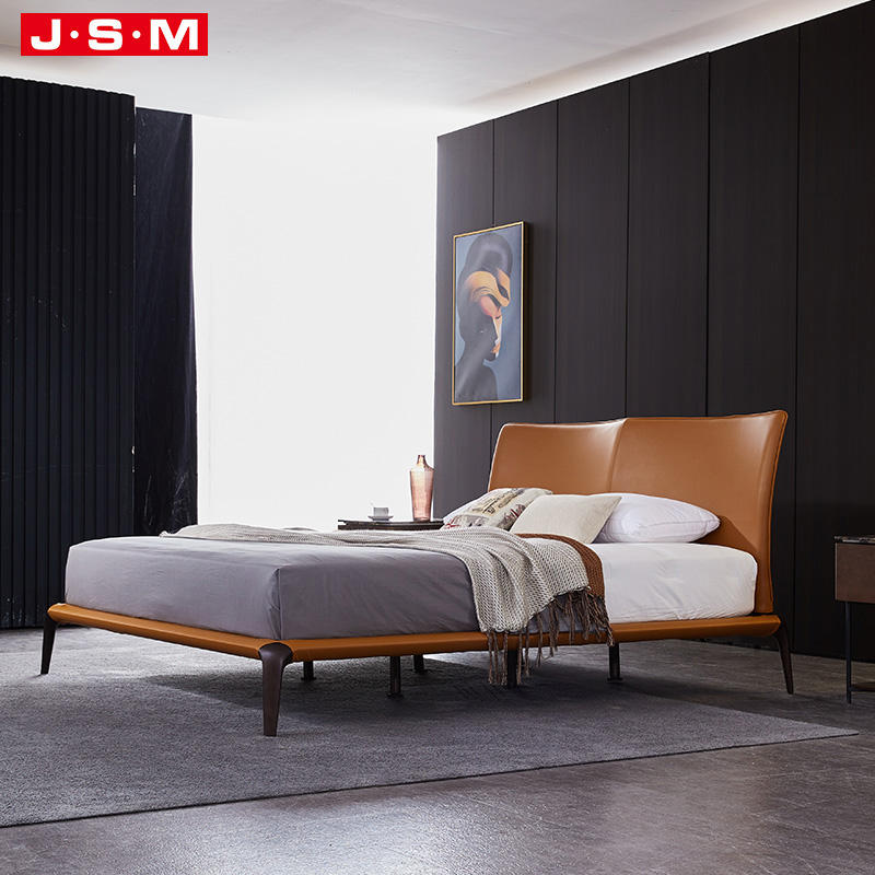 Simple Hotel Bedroom Furniture Modern Upholstered High Headboard Bed