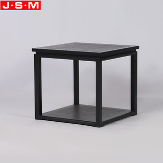 Simple Nordic Square Living Room Wood Black Small Side End Coffee Table