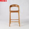New Style Outdoor High Back Wooden Bar Stool Wtih South American Teak