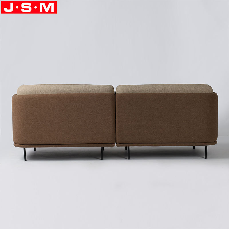 Nordic Bedroom One Seat Sofa Living Room Furniture Fabric Sofa With Metal Frame