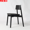Black Veneer Back Restaurant Cushion Seat Wooden Dining Chair For Dining Room