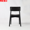 Black Veneer Back Restaurant Cushion Seat Wooden Dining Chair For Dining Room