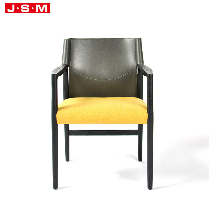 Newest Products Modern Fabric Leather Solid Wooden Frame Armchair