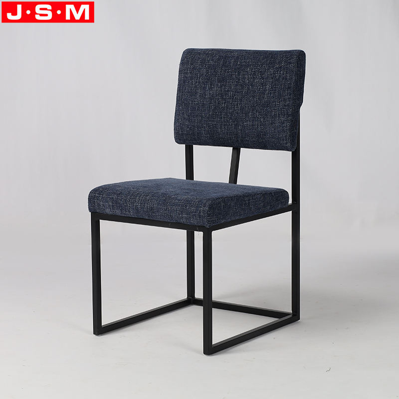 Hot Sale Home Furniture Modern Upholstered Dining Chair With Metal Legs