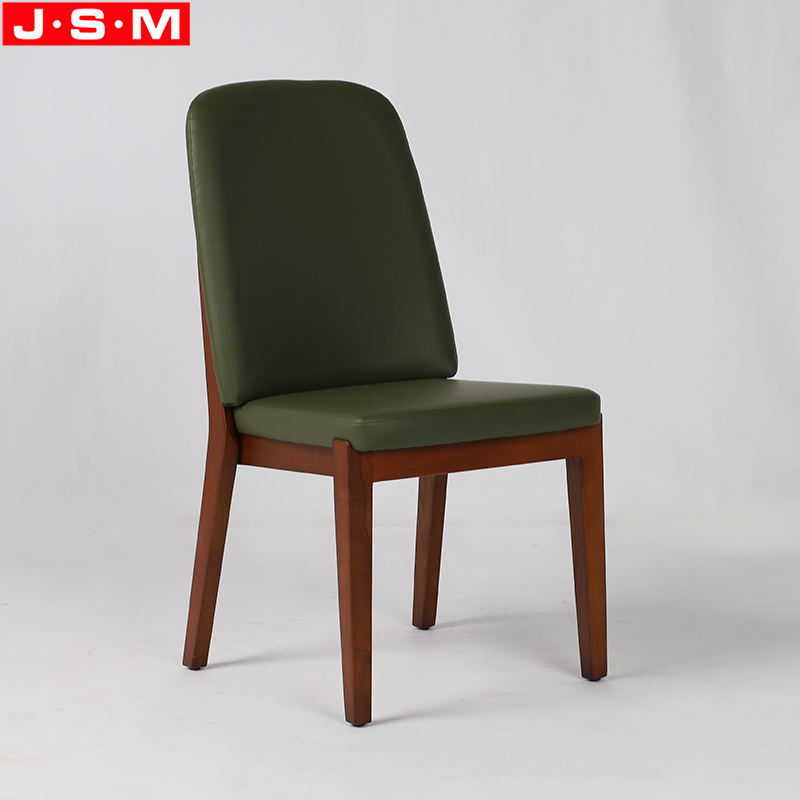 Hotel Restaurant Furniture Home Using Green Cushion Dining Room Wood Upholstery Dining Chairs
