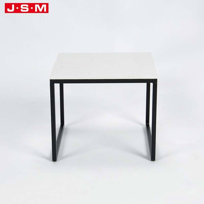 Luxury Artificial Vintage Stone Top Office Coffee Metal Base Coffee Table Set For Hotel