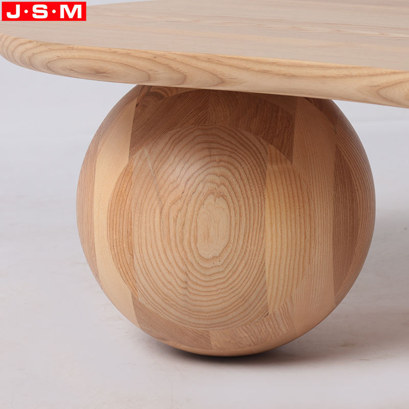 New Style Living Room Tea Table Irregular Mesa Table Wooden Base Tea Table