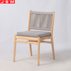 Wholesale Nordic Cotton Rope Woven Back Chairs Fabric Dining Chair