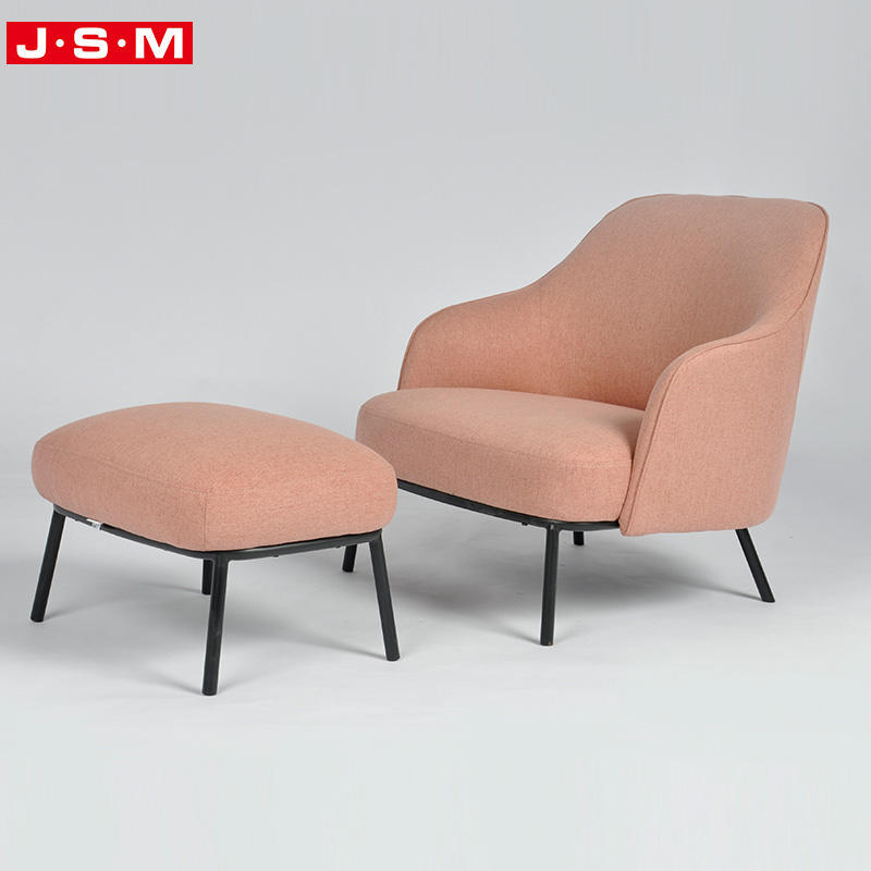 Modern Simple Dining Fabric Leisure Kids Fabric Modern Pink Armchair