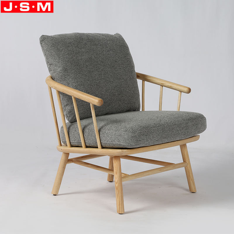 Fabric Single Cushion Seat And Back Recliner Arm Armchair For Living Room