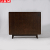 Custom Rustic Style Veneer Ash Timber Frame Wooden Brown Living Room Cabinet