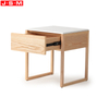 Nordic Minimalist Modern Man Made Stone Top Storage Small Cabinet Board Assembly Storage Bedside Table With One Drawer